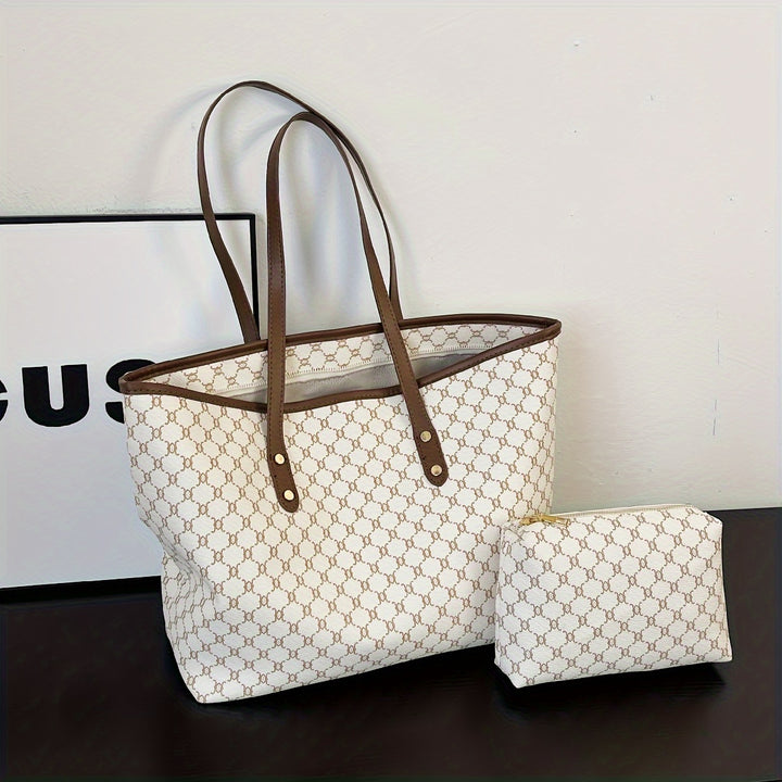 Tote Bag Shoulder Bag Zipper Large Shopping Bag Mother's Day