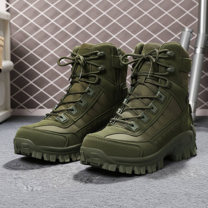 Mens Hiking Boots Round Toe Durable TPR Sole
