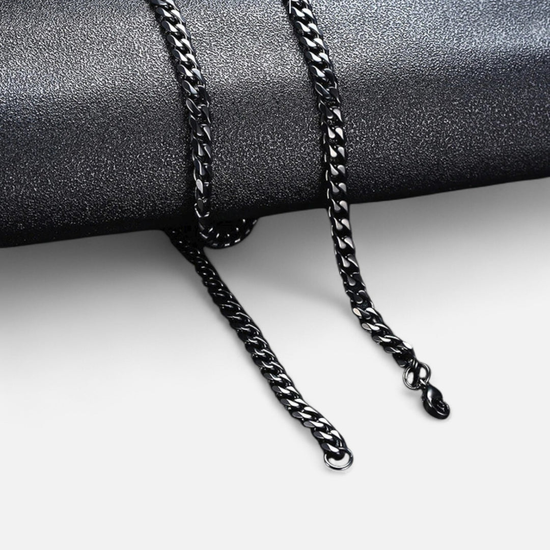 Celzoir | Collier Classy Homme à Maillons Cubains en Acier Inoxydable – Style Vintage et Finition Solide