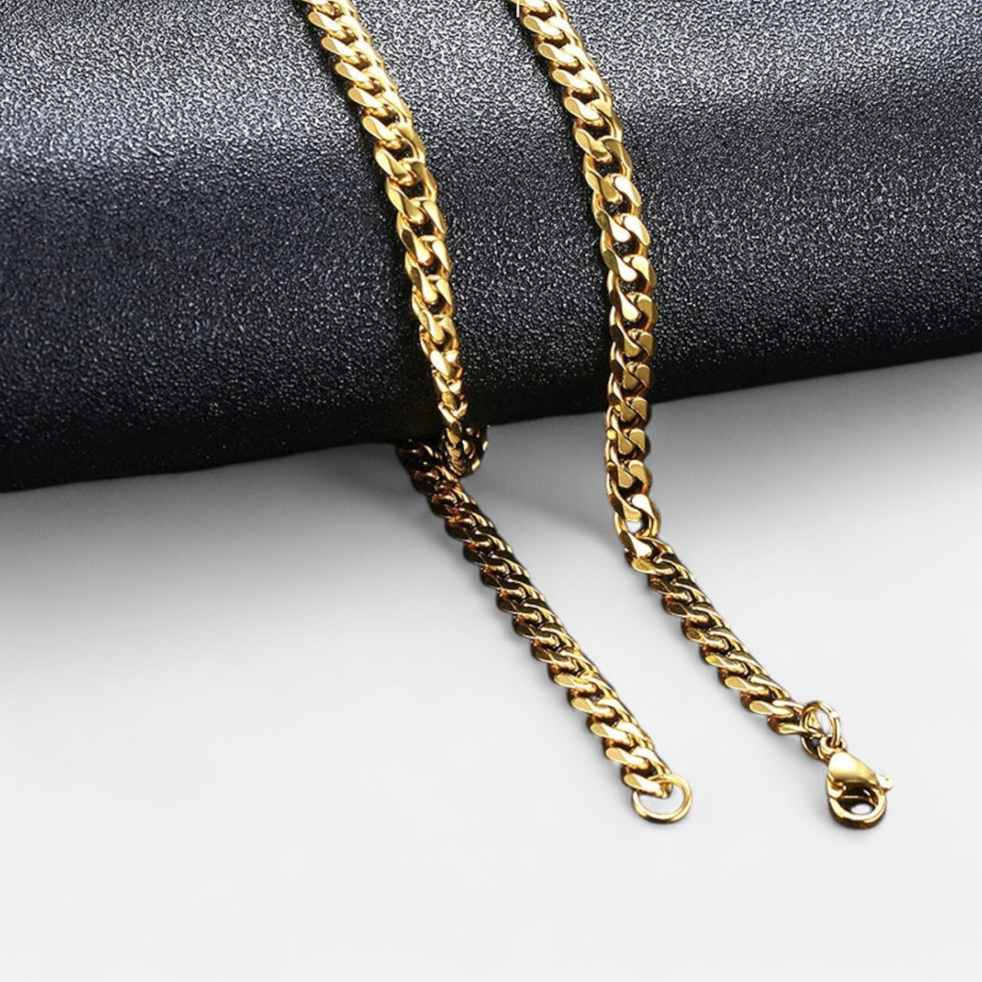 Celzoir | Collier Classy Homme à Maillons Cubains en Acier Inoxydable – Style Vintage et Finition Solide