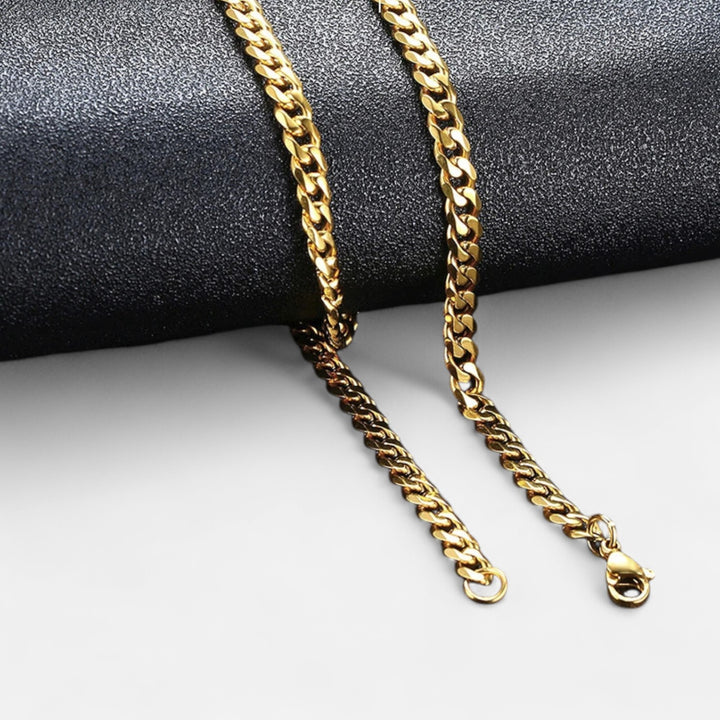 Celzoir | Collier Classy Homme à Maillons Cubains en Acier Inoxydable – Style Vintage et Finition Solide