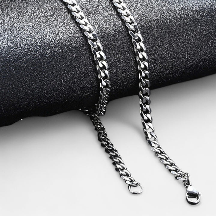 Celzoir | Collier Classy Homme à Maillons Cubains en Acier Inoxydable – Style Vintage et Finition Solide