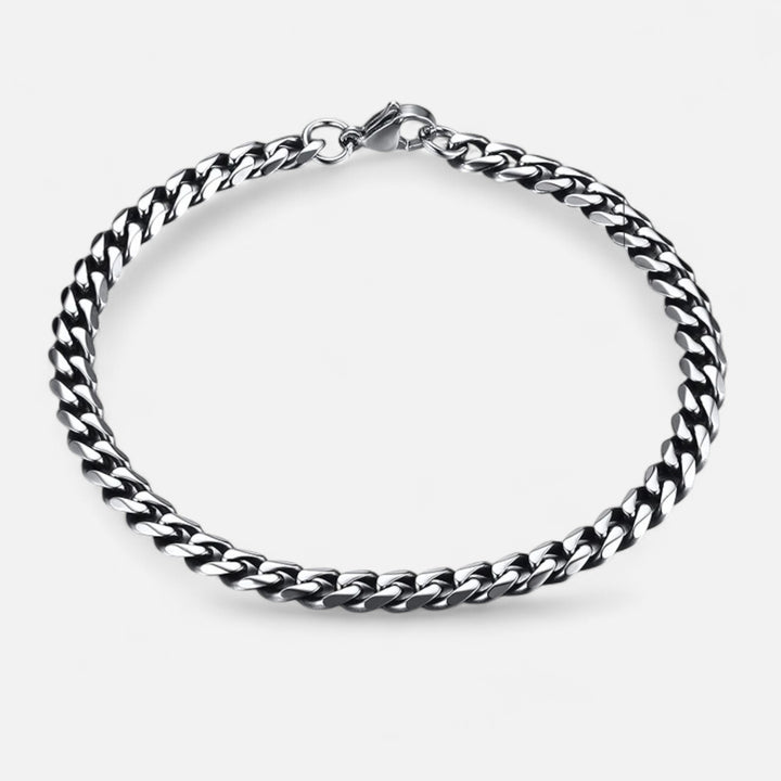 Celzoir | Bracelet Classy Homme à Maillons Cubains Miami en Acier Inoxydable – Chaîne Épaisse et Finition Polie