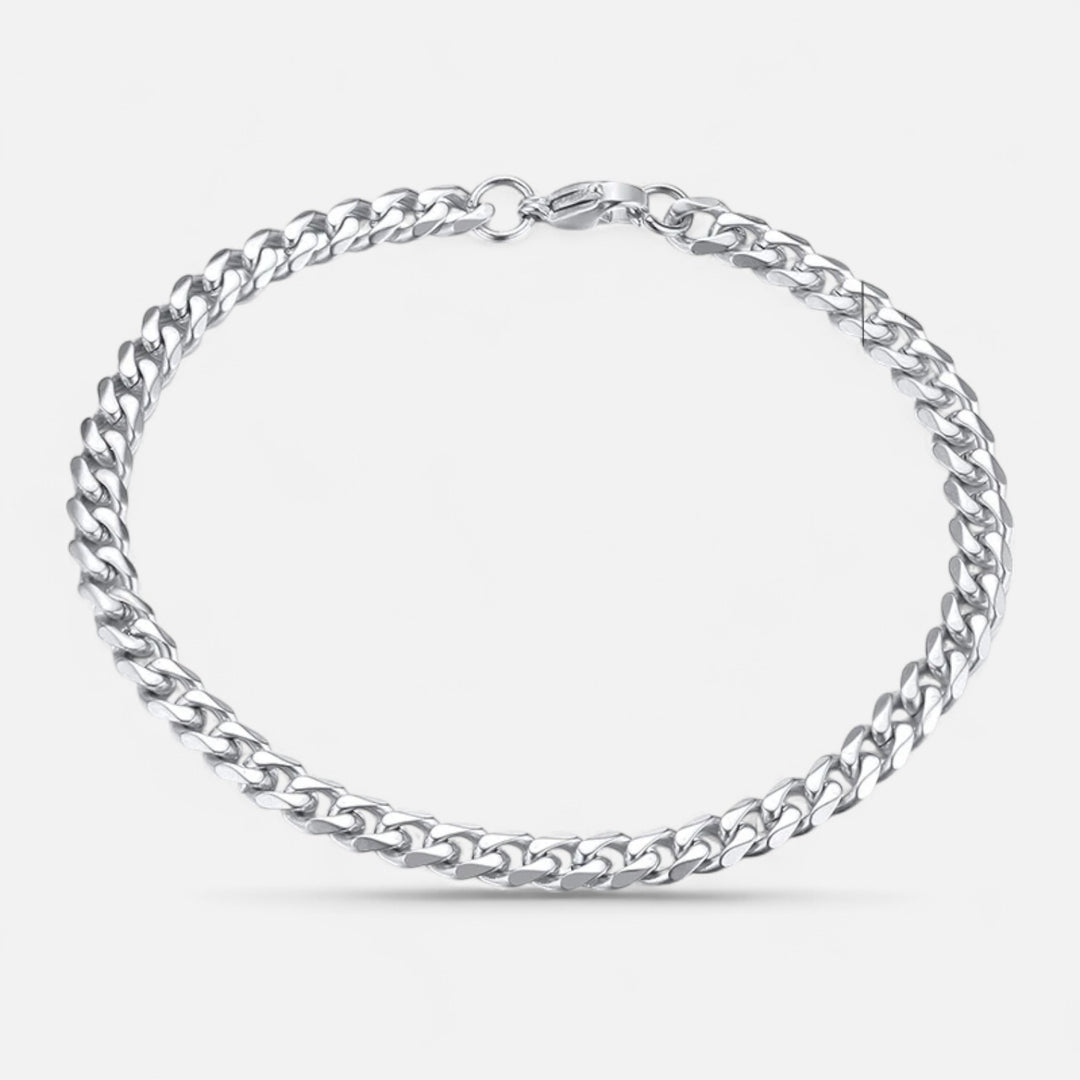 Celzoir | Bracelet Classy Homme à Maillons Cubains Miami en Acier Inoxydable – Chaîne Épaisse et Finition Polie