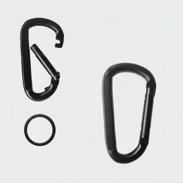 Robuster Kletterkarabiner Stahlring Outdoor Ausrüstung