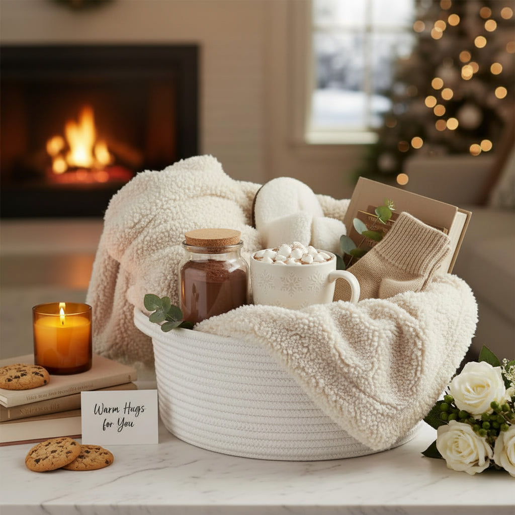 Storage Basket Woven Cotton Rope Organizer Gift Basket Small