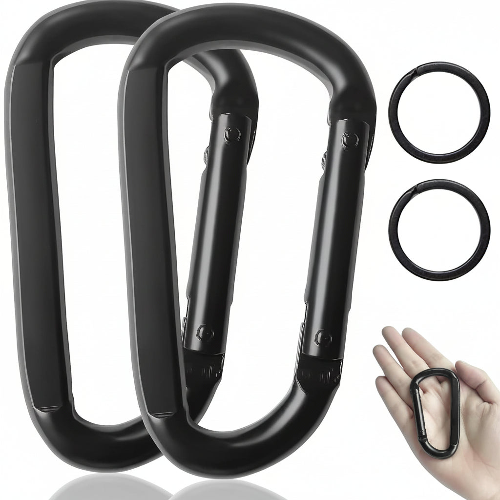 Robuster Kletterkarabiner Stahlring Outdoor Ausrüstung