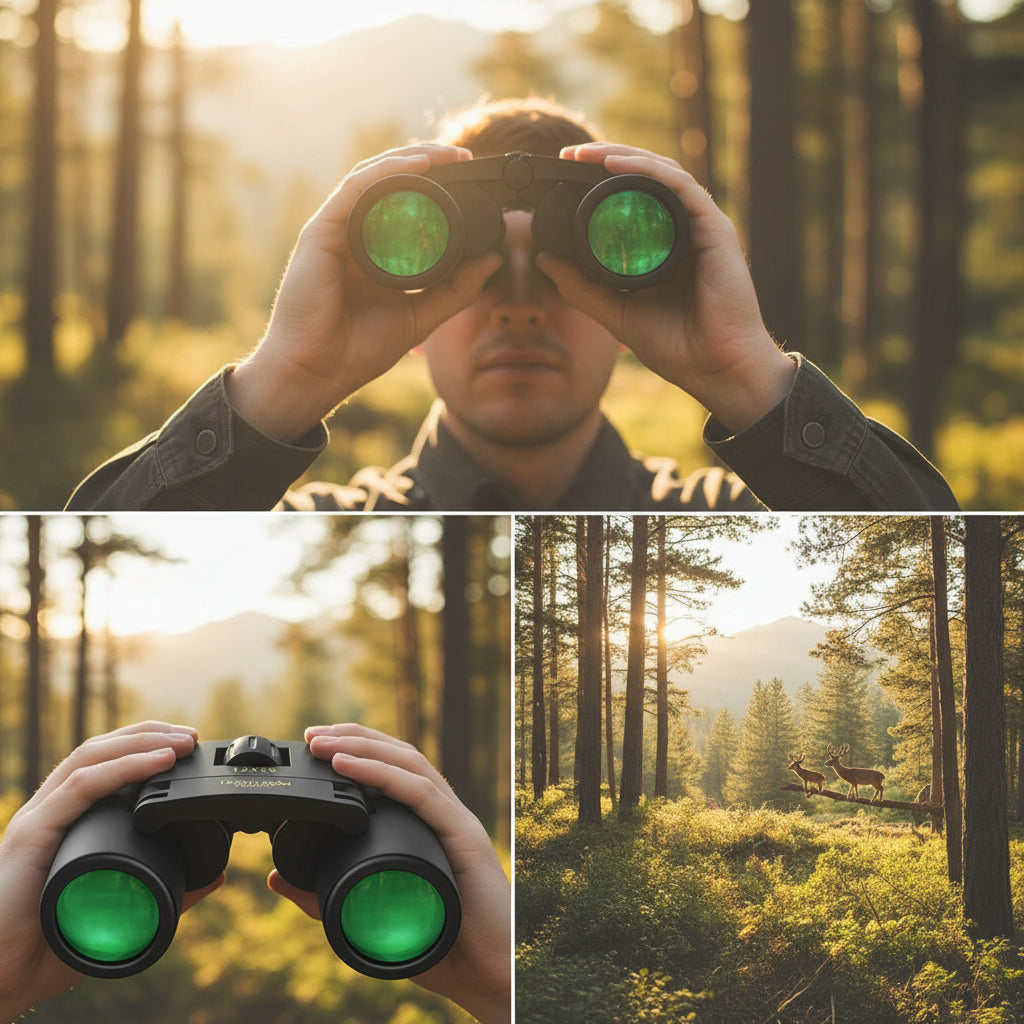 Binocolo Compatto 12x25 per Viaggi, Escursionismo e Attività all'Aperto