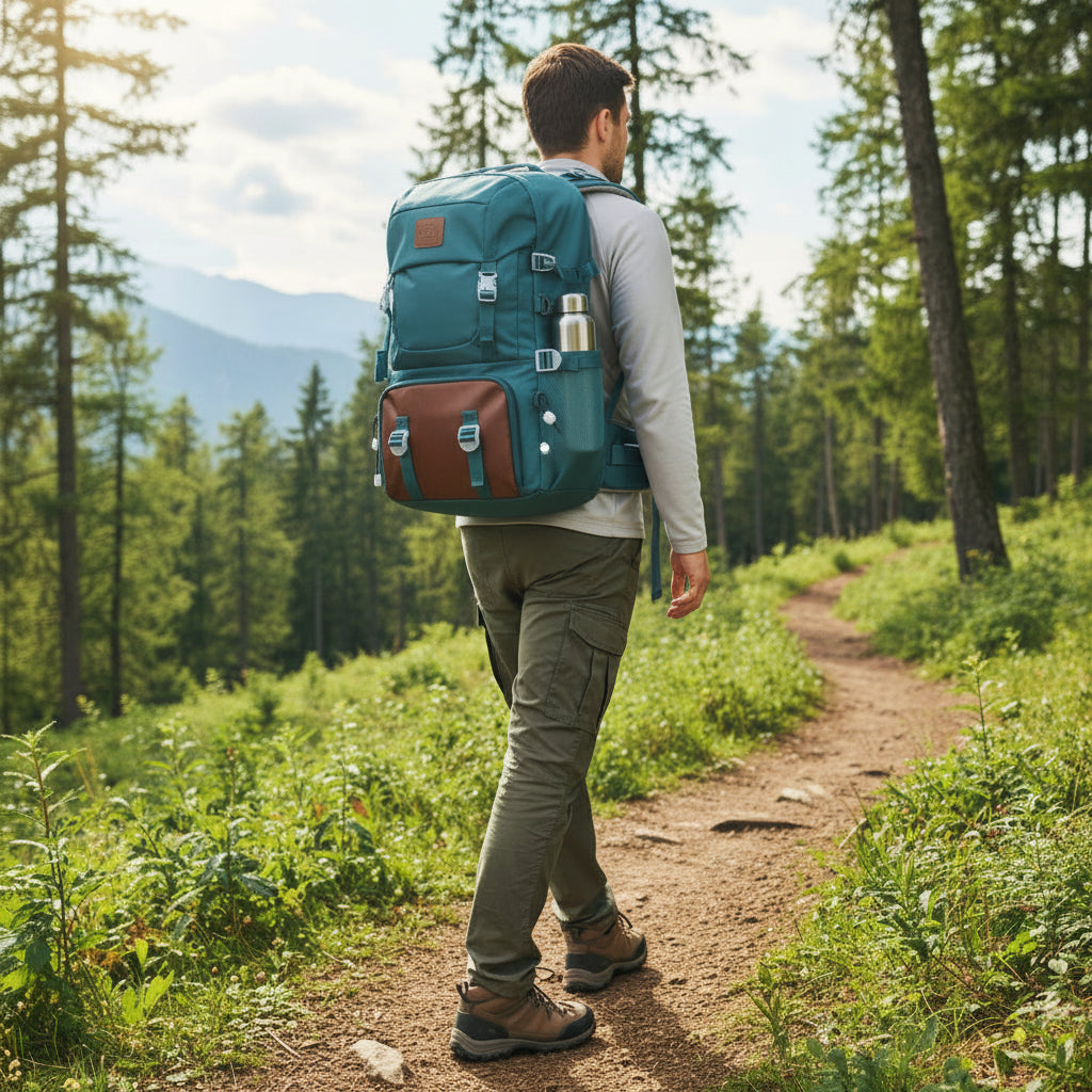 Hiking Backpack USB Charging Adjustable Shoulder Straps