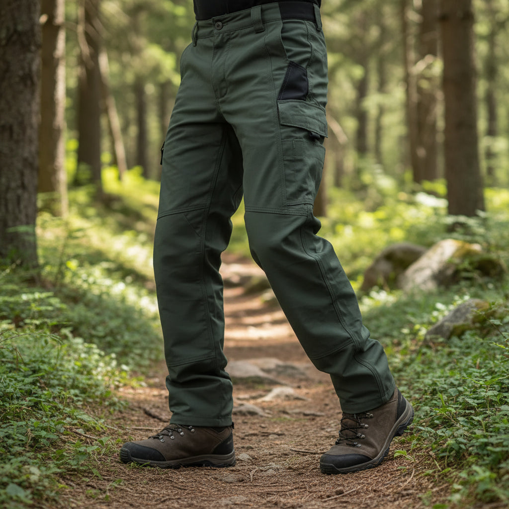 Pantaloni Cargo da Trekking Uomo con Tasche per Attività Outdoor