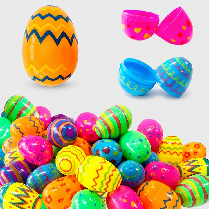 Plastic Easter Eggs Set Colorful Fillable Toys Holiday Fun