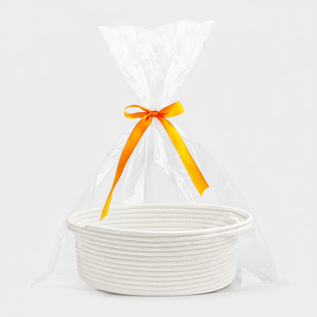 Storage Basket Woven Cotton Rope Organizer Gift Basket Small