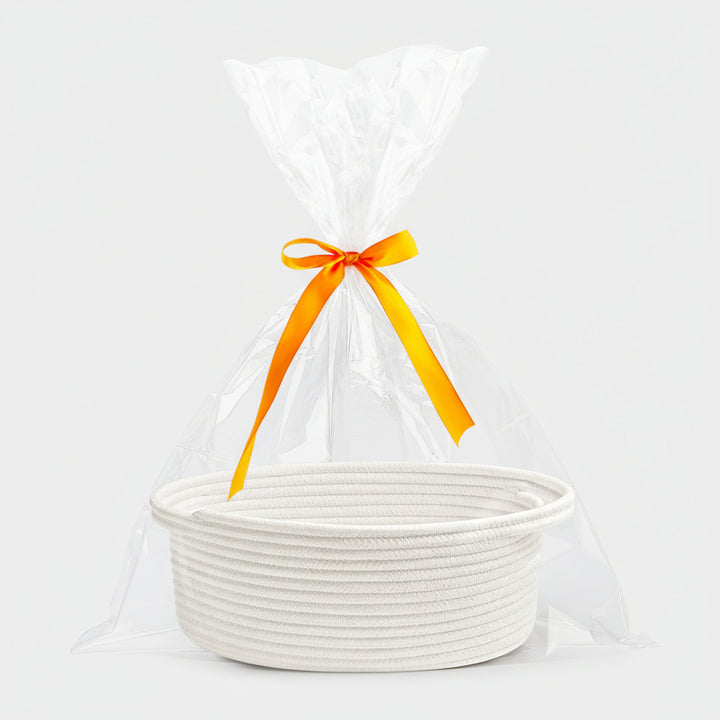 Storage Basket Woven Cotton Rope Organizer Gift Basket Small
