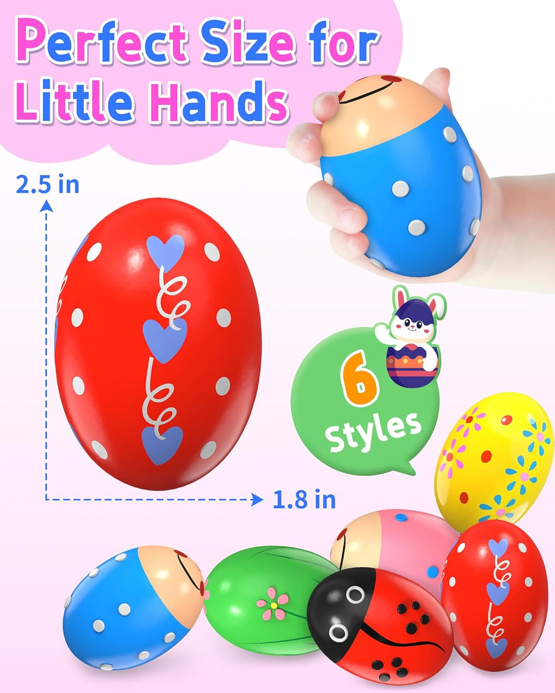 Wooden Egg Shakers Musical Toy Set Kids Montessori Learning