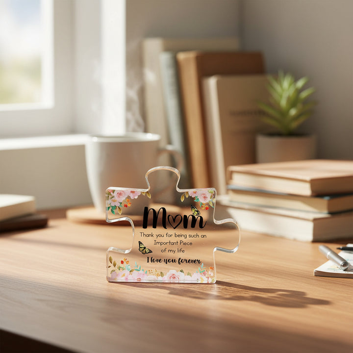 Gift Mom Acrylic Puzzle Plaque Desk Decor Keepsake