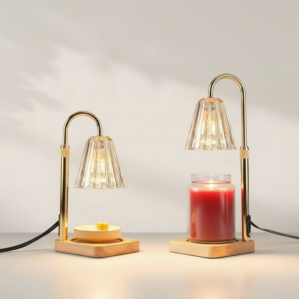 Candle Warmer Lamp Electric Dimmable Glass Shade Desk Light