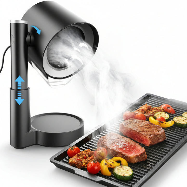 Range Hood Portable Kitchen Exhaust Fan Ductless Adjustable Cooking