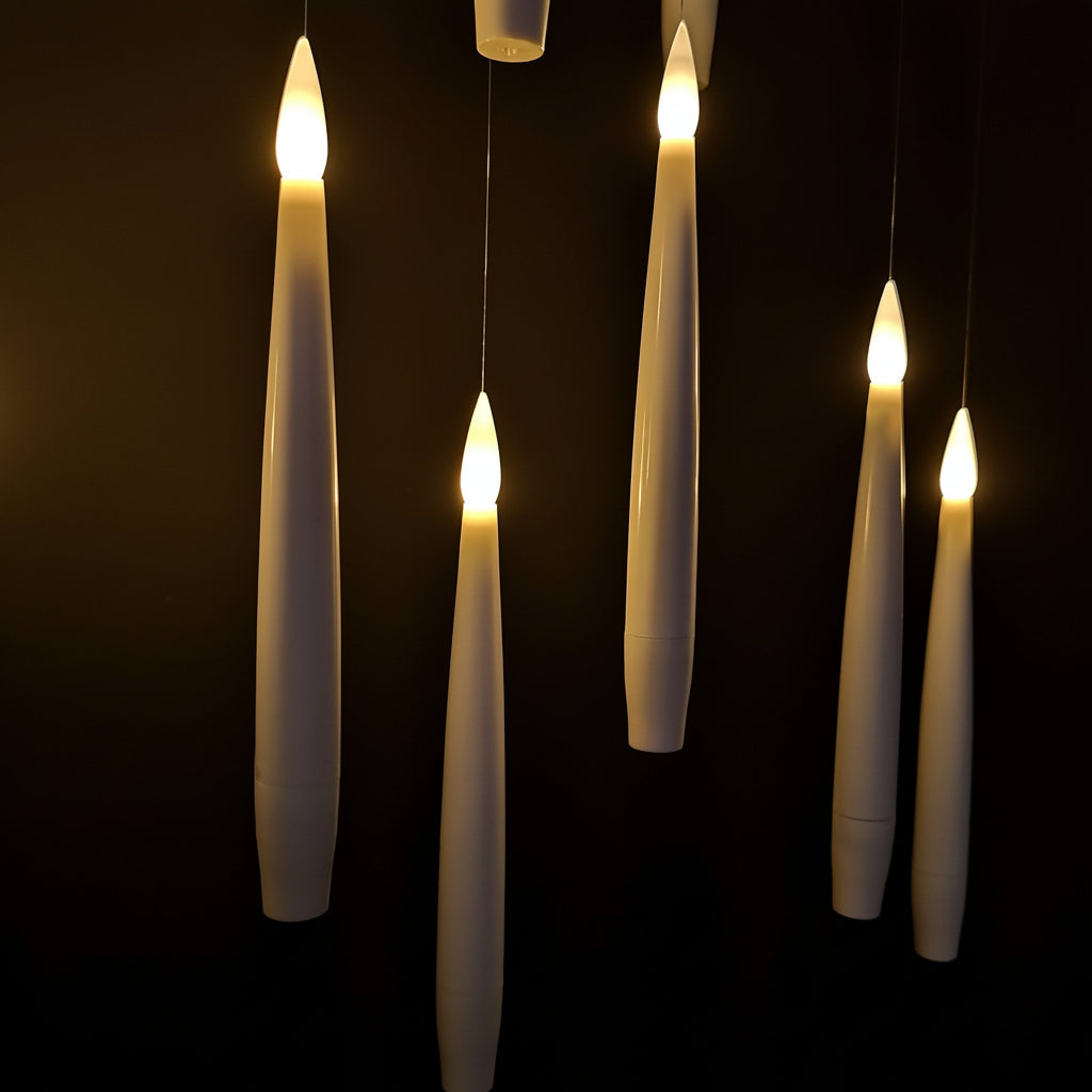 LED Candles Floating Hanging Flameless Warm Light Decor Set