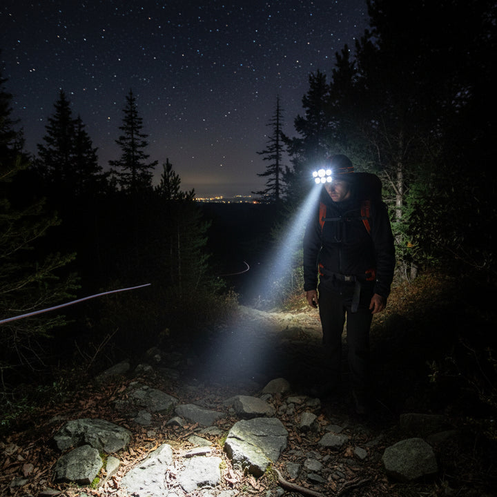 Hiking Headlamp Rechargeable LED USB Bright Waterproof Light