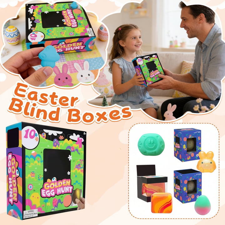 Easter Egg Hunt Toy Set Kids Squishy Surprise Game Gift Box