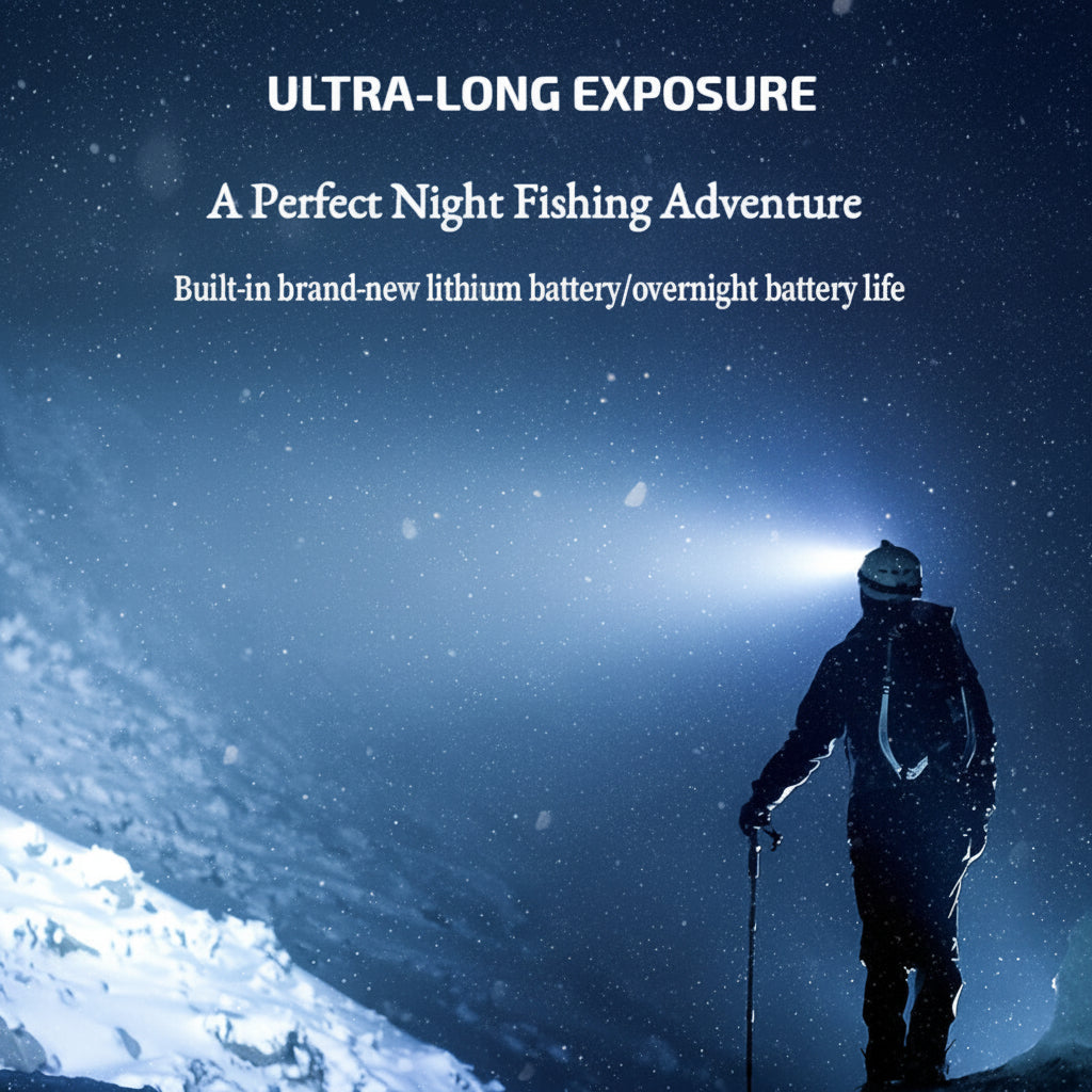 Lampada frontale da trekking ricaricabile a LED con luce USB brillante
