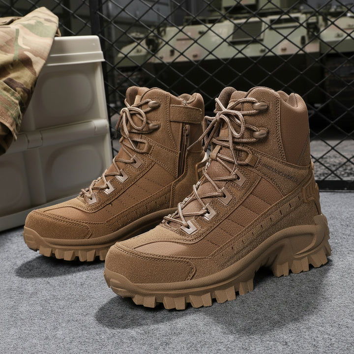 Mens Hiking Boots Round Toe Durable TPR Sole