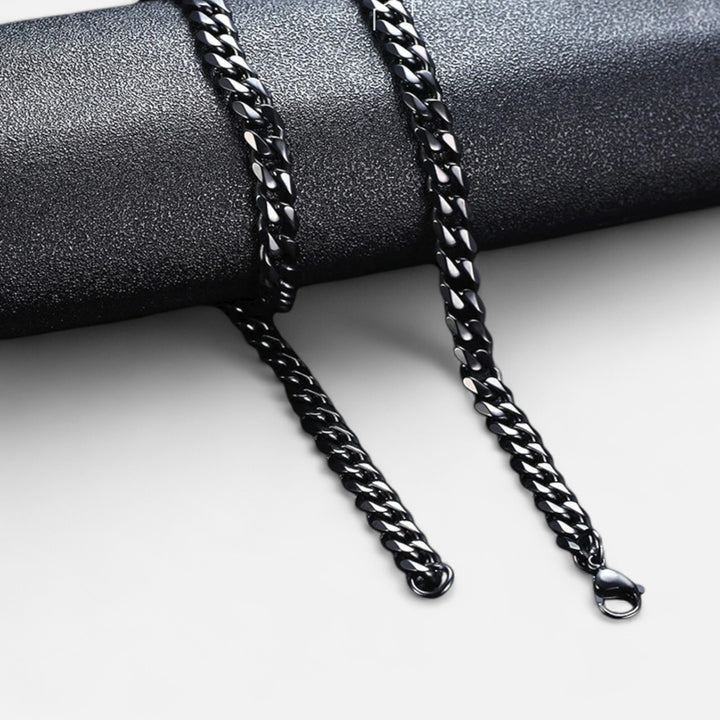 Celzoir | Collier Classy Homme à Maillons Cubains en Acier Inoxydable – Style Vintage et Finition Solide