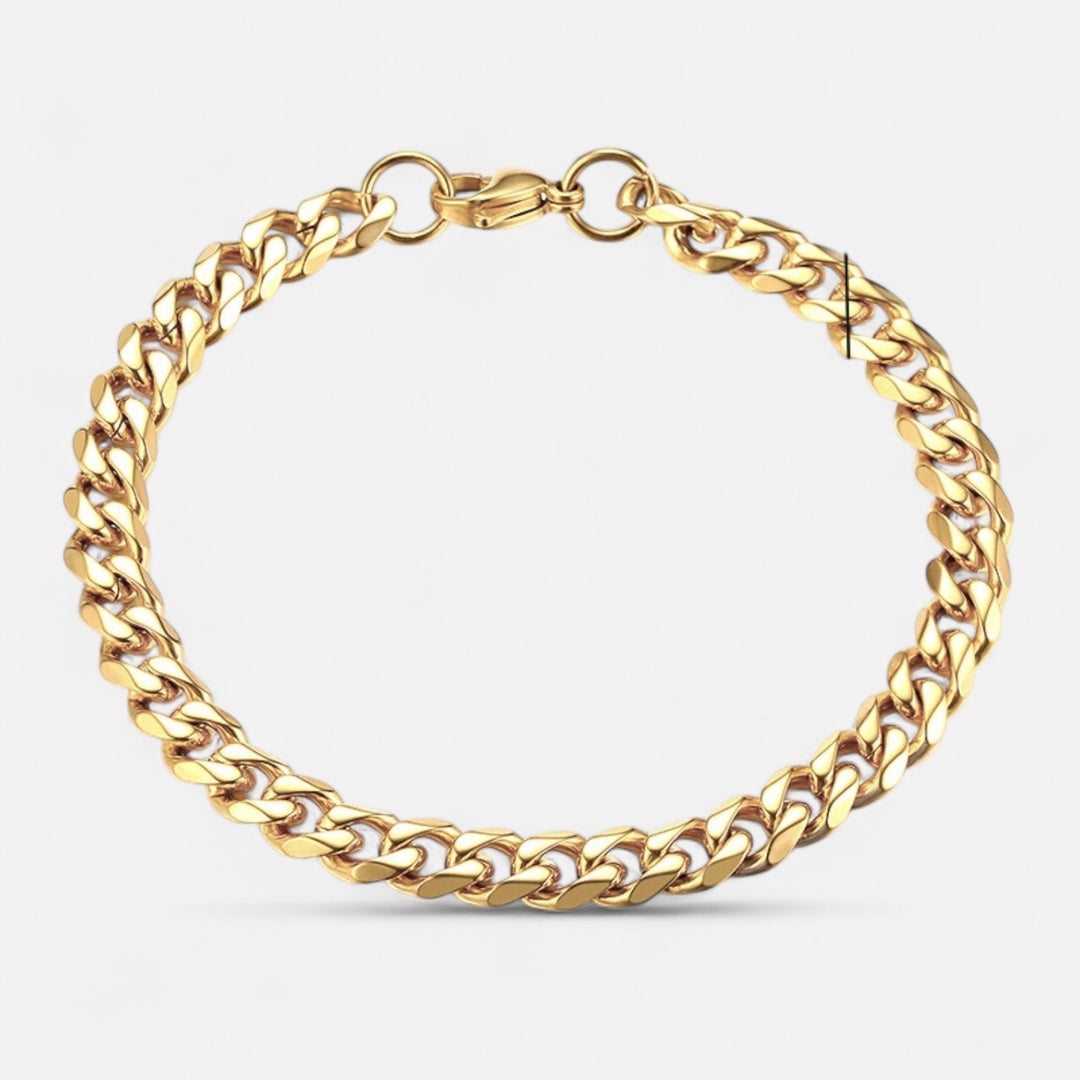 Celzoir | Bracelet Classy Homme à Maillons Cubains Miami en Acier Inoxydable – Chaîne Épaisse et Finition Polie