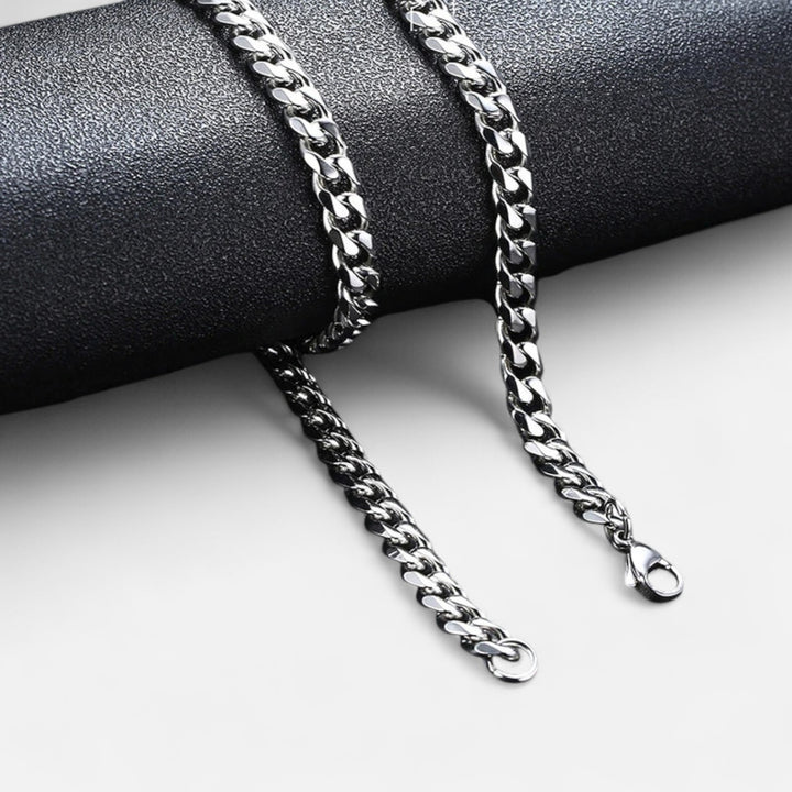 Celzoir | Collier Classy Homme à Maillons Cubains en Acier Inoxydable – Style Vintage et Finition Solide