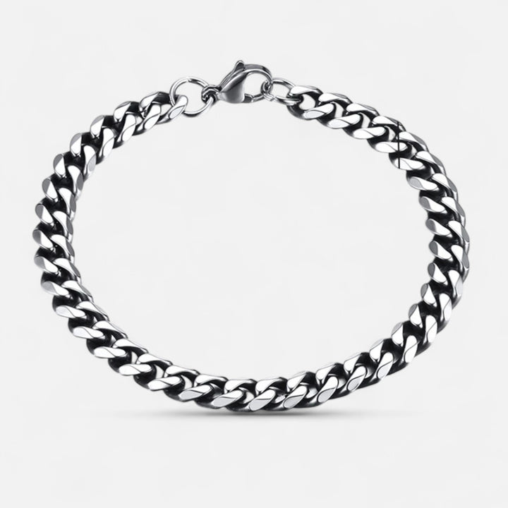 Celzoir | Bracelet Classy Homme à Maillons Cubains Miami en Acier Inoxydable – Chaîne Épaisse et Finition Polie
