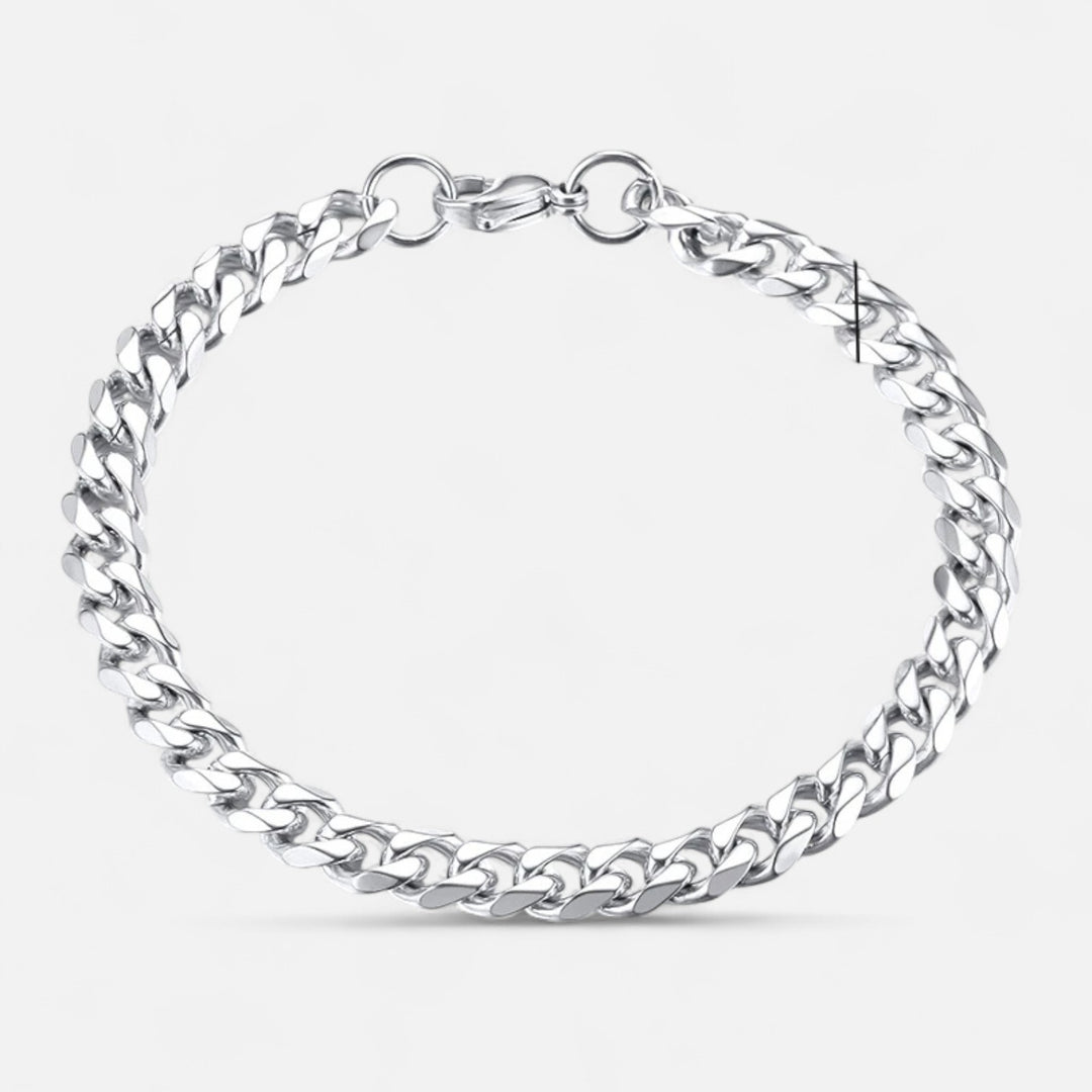 Celzoir | Bracelet Classy Homme à Maillons Cubains Miami en Acier Inoxydable – Chaîne Épaisse et Finition Polie