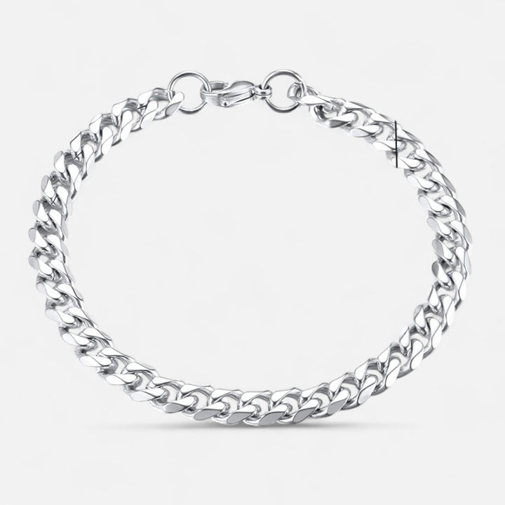 Celzoir | Bracelet Classy Homme à Maillons Cubains Miami en Acier Inoxydable – Chaîne Épaisse et Finition Polie