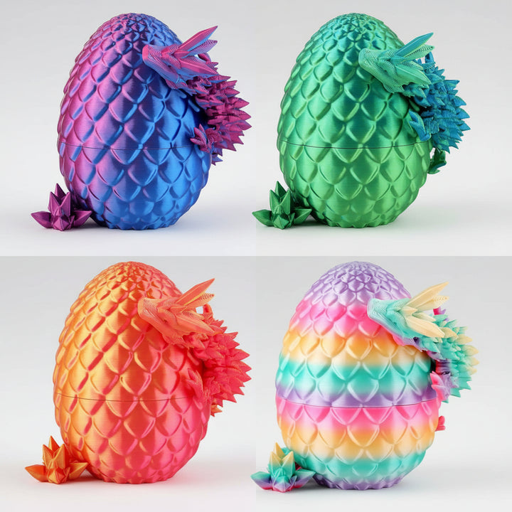 Set di Uova Stampate in 3D con Drago Articolato per Bambini Dragon Toy