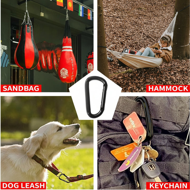 Robuster Kletterkarabiner Stahlring Outdoor Ausrüstung