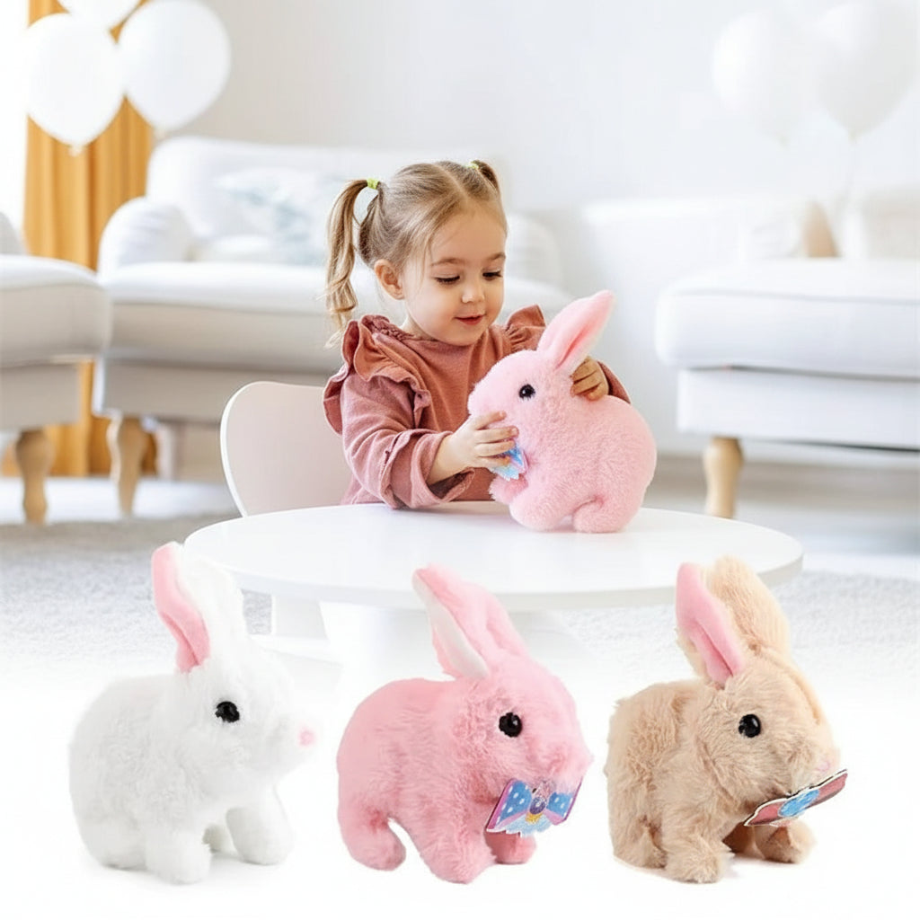 Plush Bunny Toy Interactive Walking Rabbit Sound Kids