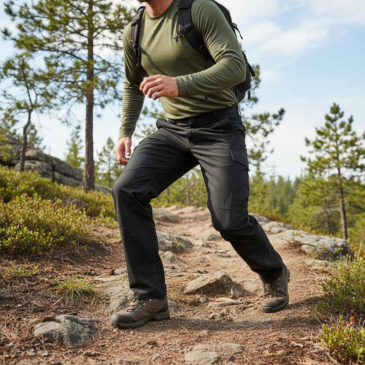 Pantaloni Cargo da Trekking Uomo con Tasche per Attività Outdoor