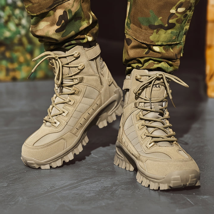 Mens Hiking Boots Round Toe Durable TPR Sole