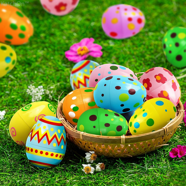 Plastic Easter Eggs Set Colorful Fillable Toys Holiday Fun