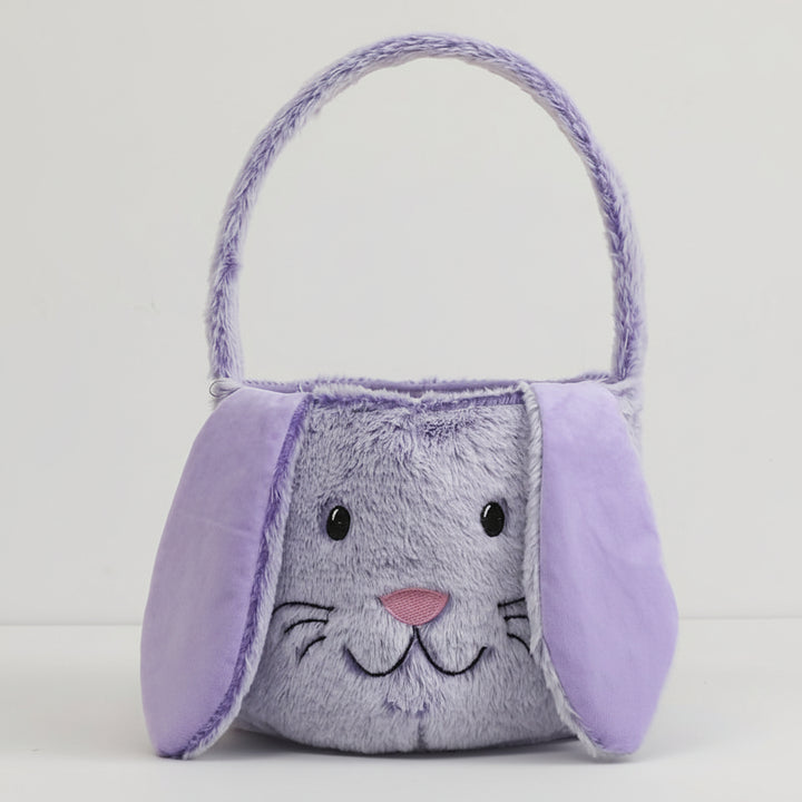 Borsa Morbida a Forma di Coniglio Pasquale con Cesto per Caramelle e Uova