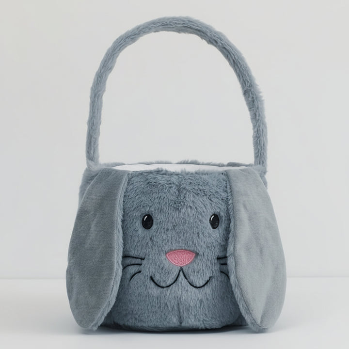Borsa Morbida a Forma di Coniglio Pasquale con Cesto per Caramelle e Uova