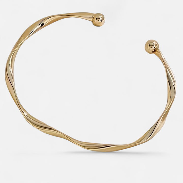 Celzoir | Bracelet Classy Femme Jonc Torsadé Ajustable en Acier Inoxydable – Design Minimaliste et Élégance Contemporaine