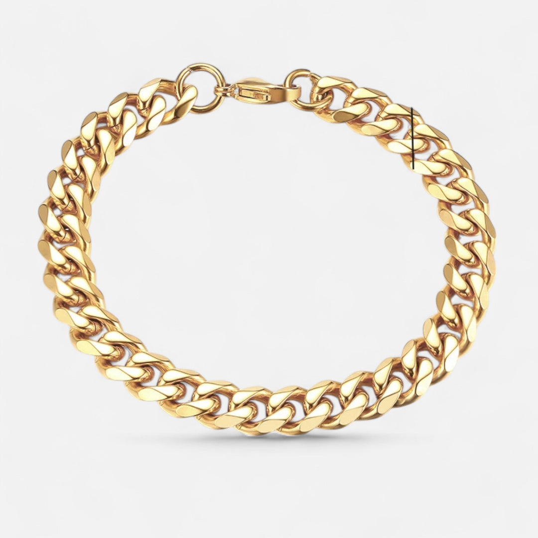 Celzoir | Bracelet Classy Homme à Maillons Cubains Miami en Acier Inoxydable – Chaîne Épaisse et Finition Polie