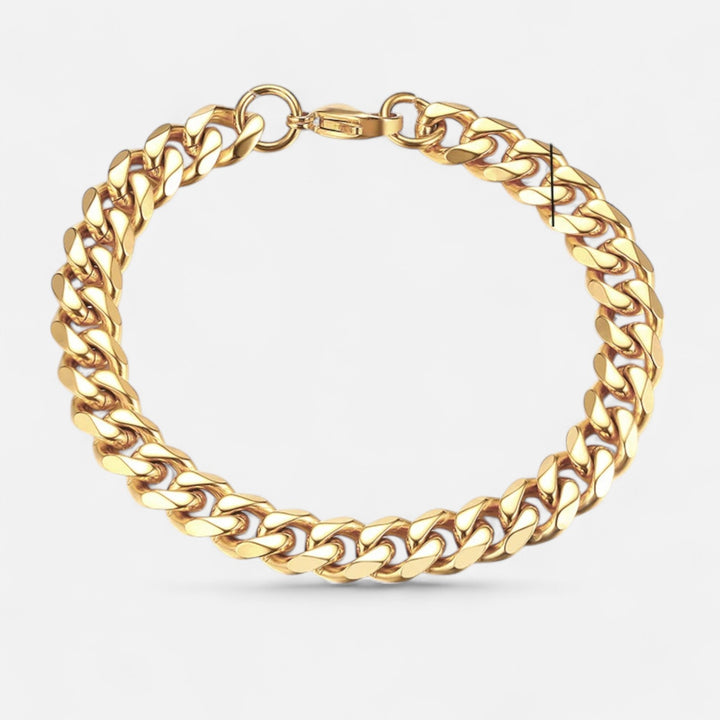 Celzoir | Bracelet Classy Homme à Maillons Cubains Miami en Acier Inoxydable – Chaîne Épaisse et Finition Polie