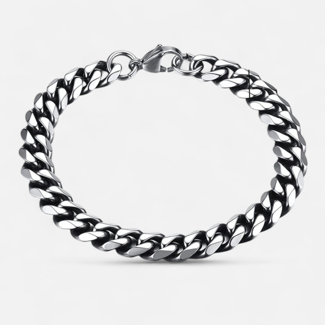 Celzoir | Bracelet Classy Homme à Maillons Cubains Miami en Acier Inoxydable – Chaîne Épaisse et Finition Polie