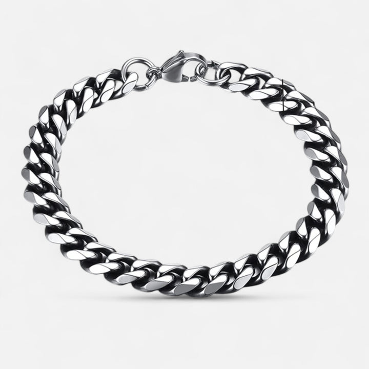 Celzoir | Bracelet Classy Homme à Maillons Cubains Miami en Acier Inoxydable – Chaîne Épaisse et Finition Polie