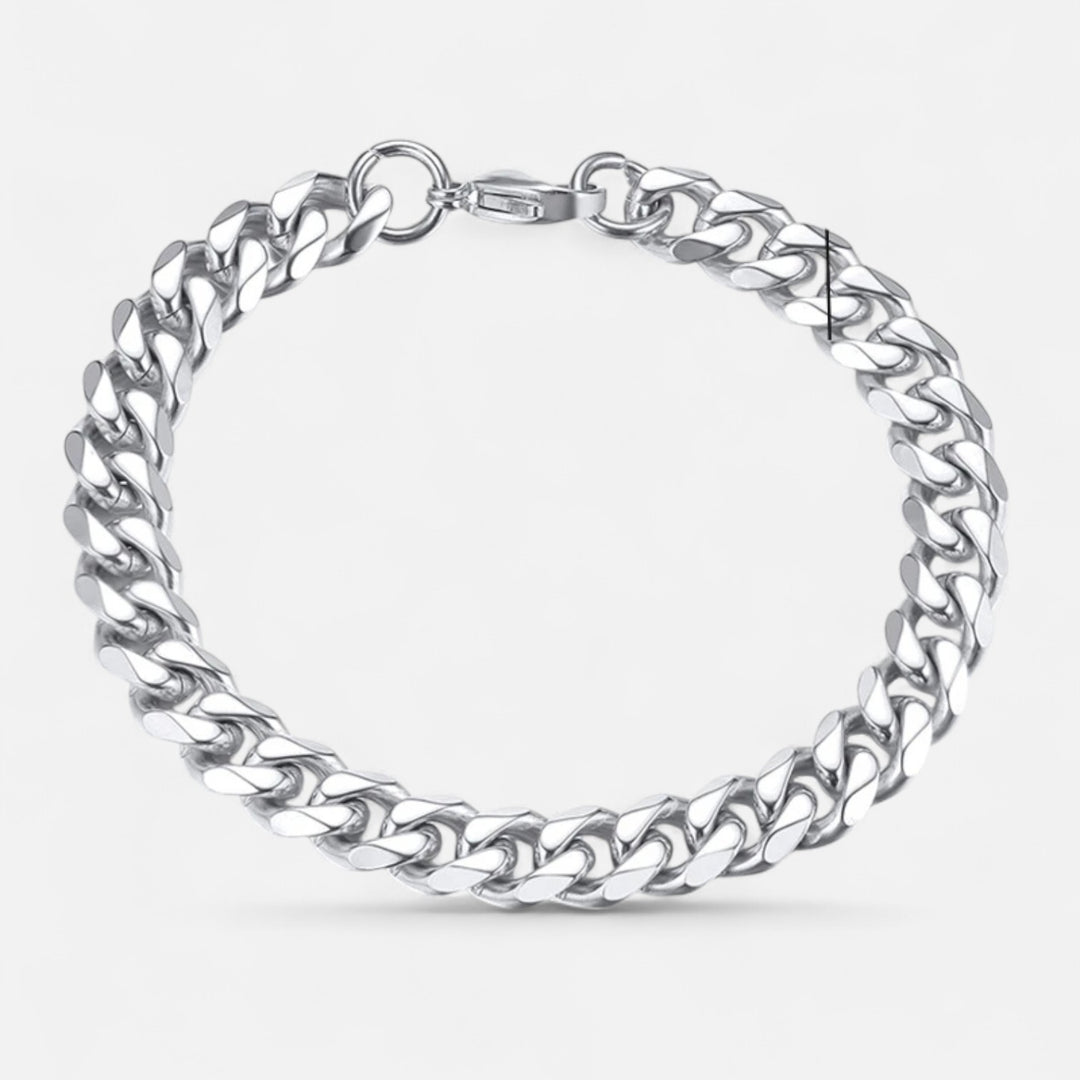 Celzoir | Bracelet Classy Homme à Maillons Cubains Miami en Acier Inoxydable – Chaîne Épaisse et Finition Polie