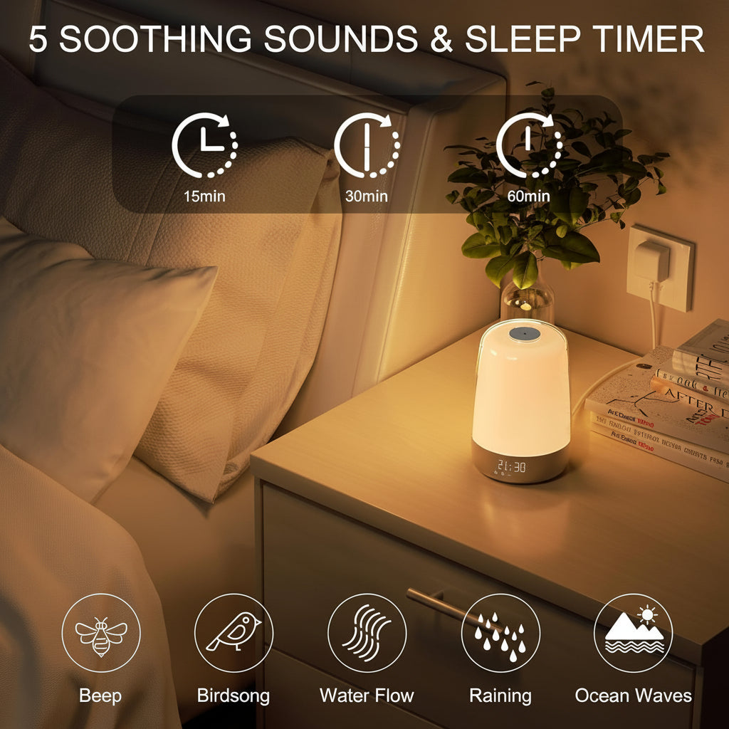 Wake Up Gently Sunrise and Sunset Simulation Alarm Clock