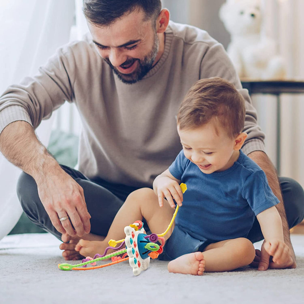 Anneau de Dentition pour Bébé en Plastique ABS Sûr – Jouet Sensoriel Éducatif avec Couleurs Vives et Textures Variées 1