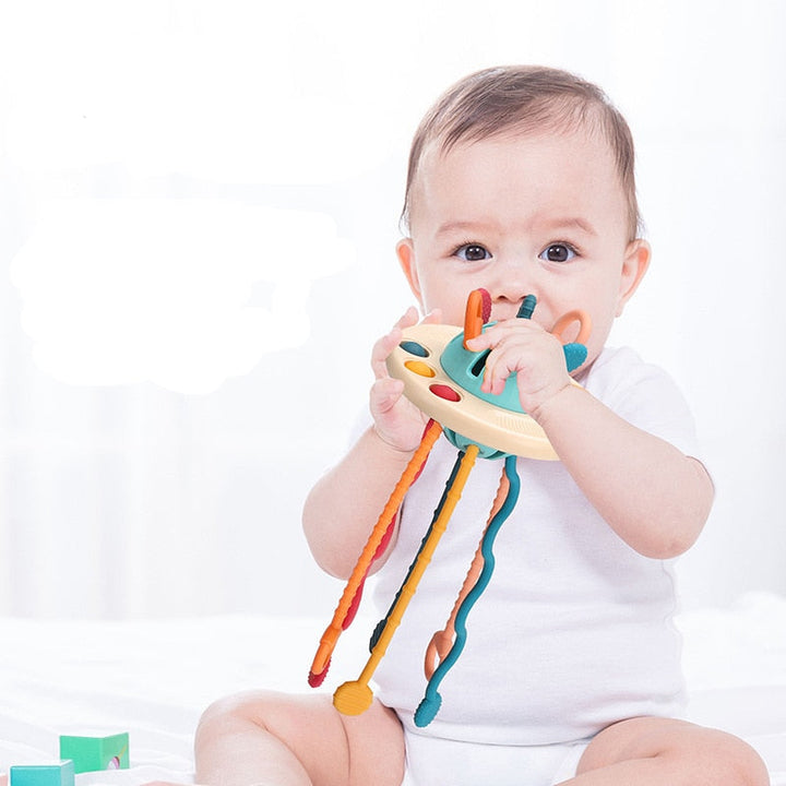 Anneau de Dentition pour Bébé en Plastique ABS Sûr – Jouet Sensoriel Éducatif avec Couleurs Vives et Textures Variées 2