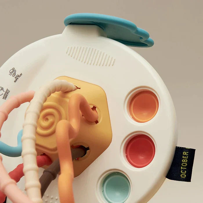 Anneau de Dentition pour Bébé en Plastique ABS Sûr – Jouet Sensoriel Éducatif avec Couleurs Vives et Textures Variées 4